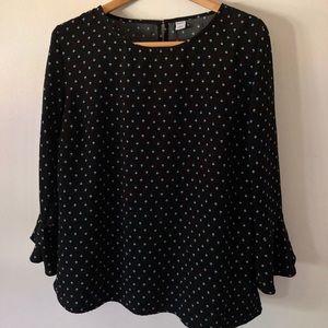 Old Navy Top Black purple mint pattern